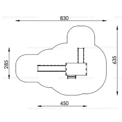 Structure Tour de contrôle pour aire de jeux extérieurs